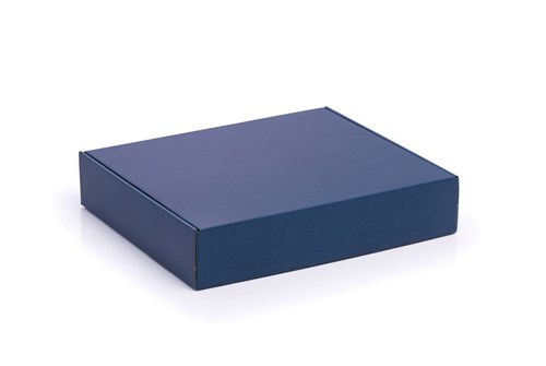 Granatowy karton wykrojnikowy FEFCO 427 350x300x70mm z tektury falistej