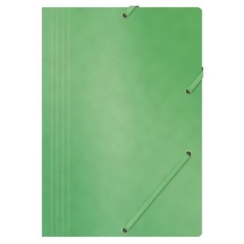 Teczka z gumką preszpan wosk. A4 Zielona 10szt