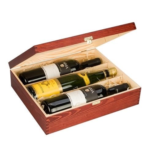 Drewniane pudełko na wino K-983