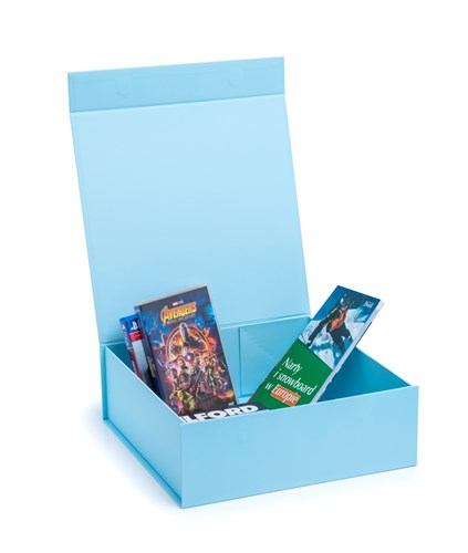 Pudełko Magnetyczne Błękitne 330x330x115mm(zew) A4 Pudełko Prezentowe