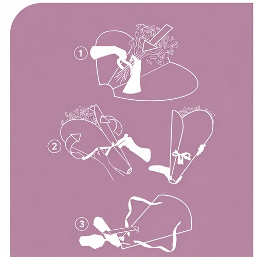 Torba na kwiaty transporter bukietów różowy plecak