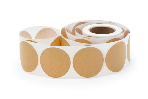 Naklejki okrągłe EKO - JASNY - KRAFT Fi50mm 250szt