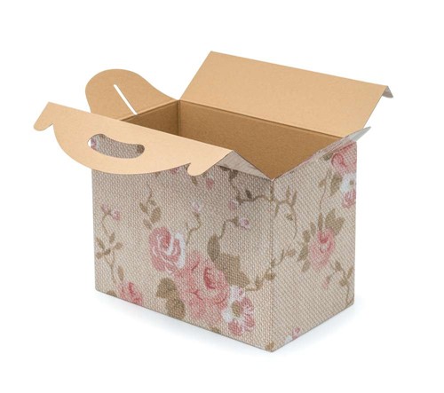 Pudełko z uchwytem 300x180x220mm F217 wzór kwiaty