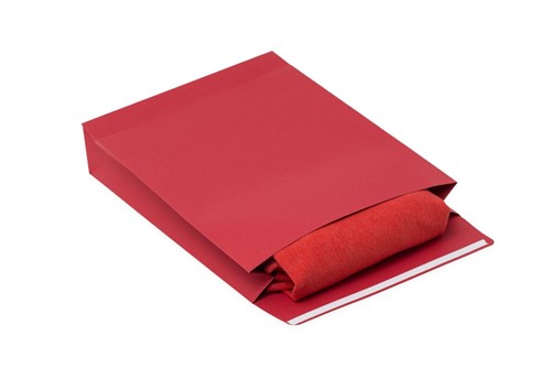 Koperty kartonowe 230x320x60mm Czerwone 220g 10szt