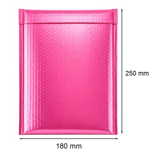 Koperta bąbelkowa Metaliczna 180x250mm Różowa