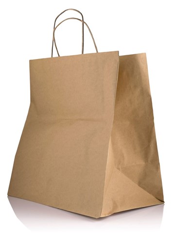 Mocna Torba papierowa - 330x190x320mm Brązowa