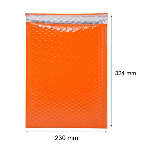 Koperta bąbelkowa metaliczna pomarańczowa G17
