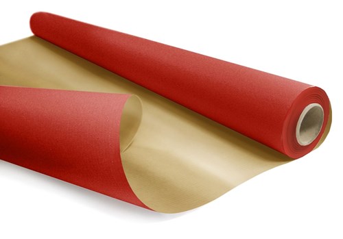 Papier KRAFT DUO METAL Czerwono-Złoty 0,69x50m