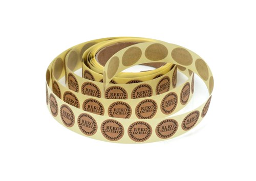 Naklejki okrągłe Kraft Fi25mm Rękodzieło - 200szt