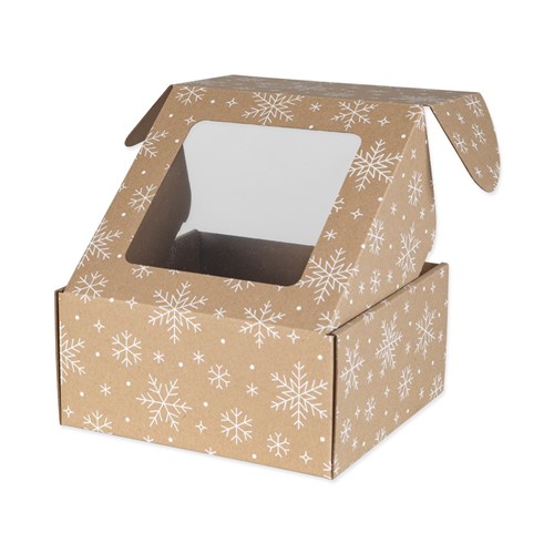 Pudełko świąteczne 200x200x100mm EKO Śnieżki F427
