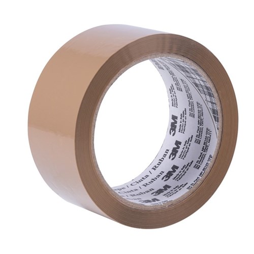 Brązowa taśma pakowa SCOTCH 48 mm x 66 m z klejem kauczukowym