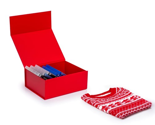Pudełko Magnetyczne Czerwone  250x200x100mm Ozdobne Pudełko Na Prezent