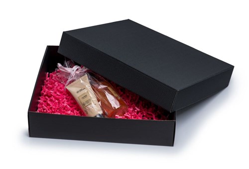 Pudełka karbowane czarne wieczkowe 350x300x90mm, 10szt