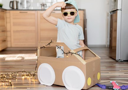Jak zrobić auto z tektury dla dziecka do zabawy? DIY