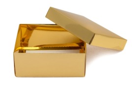 Pudełko laminowane 160x125x70mm złote A6