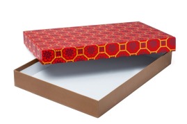 Zestaw pudełek płaskich OKTAGON CZERWONY (8szt.)