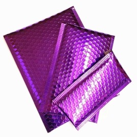 Koperty bąbelkowe metaliczne fioletowe G17 100szt