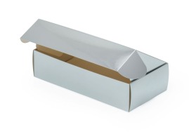 Pudełko Laminowane 200x100x50mm Srebrne F427