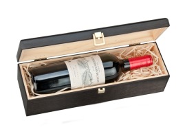 Drewniane pudełko na wino K-981 EX Czarne