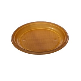 Talerze Złote Deserowe 17cm 50szt