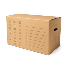 Karton przeprowadzkowy 630x345x400 mm z uchwytami i polem na opis – model C500