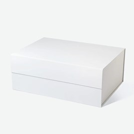 białe pudełko magnetyczne, duże pudełko prezentowe, opakowanie premium, pudełko składane, pudełko na zestaw