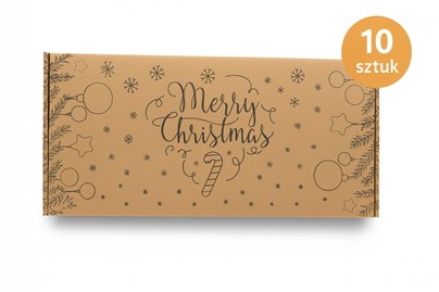 kartony świąteczne 10 sztuk, pudełka Merry Christmas, karton fasonowy święta, ozdobne kartony kraft, pudełka prezentowe święta
