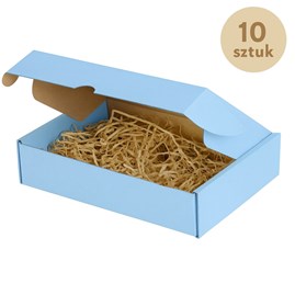 pudełko niebieskie, karton fasonowy, karton premium, pakiet 10 sztuk, karton fala E