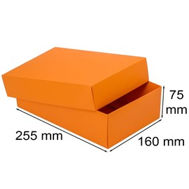 Pudełko ozdobne L 255x160x75mm Pomarańczowe