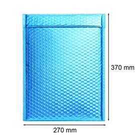 Koperta bąbelkowa metaliczna H18 niebieska 270x370