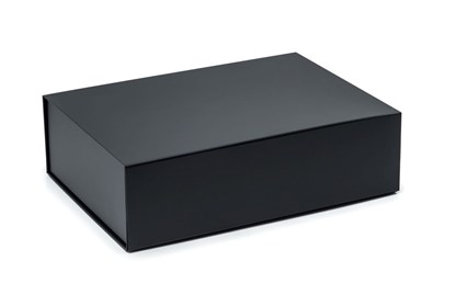 Pudełko Magnetyczne Czarne 350x250x100mm A4 Zamykane Na Magnes Ozdobne