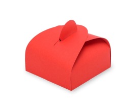 Pudełko ozdobne Prezent S 110x110x65mm Czerwone
