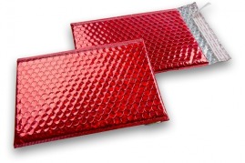 Koperta bąbelkowa metaliczna holo czerwona G17