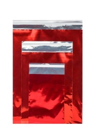 Woreczki Metalizowane 230x325+50mm Czerwone