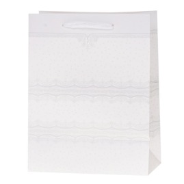 Torba Lux brokat BIAŁA A4 - 12 szt.