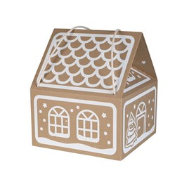 Pudełko świąteczne 300x300x350mm (zewn.) Domek +sznurek