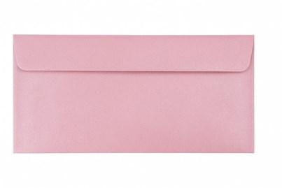 Koperty Ozdobne DL HK Perłowe Różowe 120g 50 sztuk Koperty Eleganckie