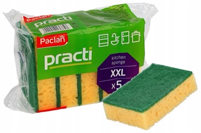 Dwustronne gąbki kuchenne Practi – skuteczne, trwałe, 5 sztuk