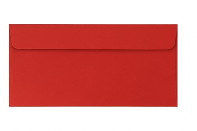 Koperty DL Teksturowane Czerwone160g 50 sztuk - Idealne na Zaproszenia