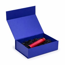 szafirowe pudełko magnetyczne, pantone 288C, pudełko 350x250x100, opakowanie eleganckie, opakowanie premium