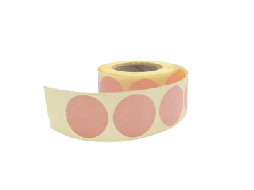 Naklejki okrągłe Fi25mm, rolka 500szt. Różowe