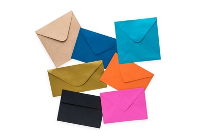 Koperty kwadratowe K4 Perłowe Niebieskie 120g/m² 50szt