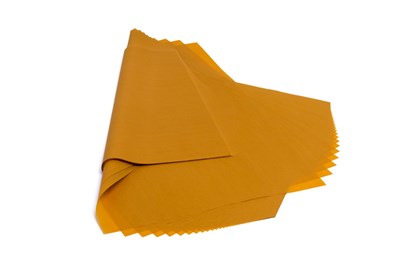 bibuła prezentowa bursztynowa, bibuła 38x50 cm, bibuła Pantone 7550 C, bibuła premium, bibuła gładka 100 ark