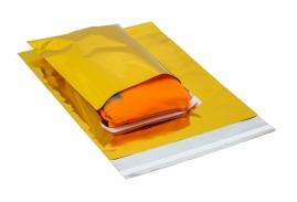 Woreczki Metalizowane 230x325+50mm Złote