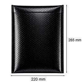 Koperta bąbelkowa metaliczna E15 220x265mm Czarna