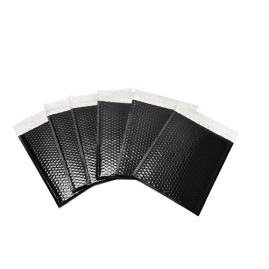 Koperty bąbelkowe metaliczne czarne D14 100 szt