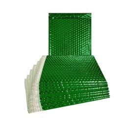 Koperty bąbelkowe metaliczne zielone D14 100 szt