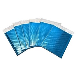 Koperty bąbelkowe metaliczne C13 100szt Niebieskie