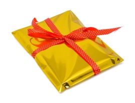 Woreczki Metalizowane 230x325+50mm Złote