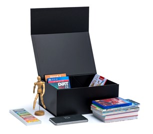 Czarne pudełko magnetyczne 360x260x150 mm – luksusowe opakowanie na prezent